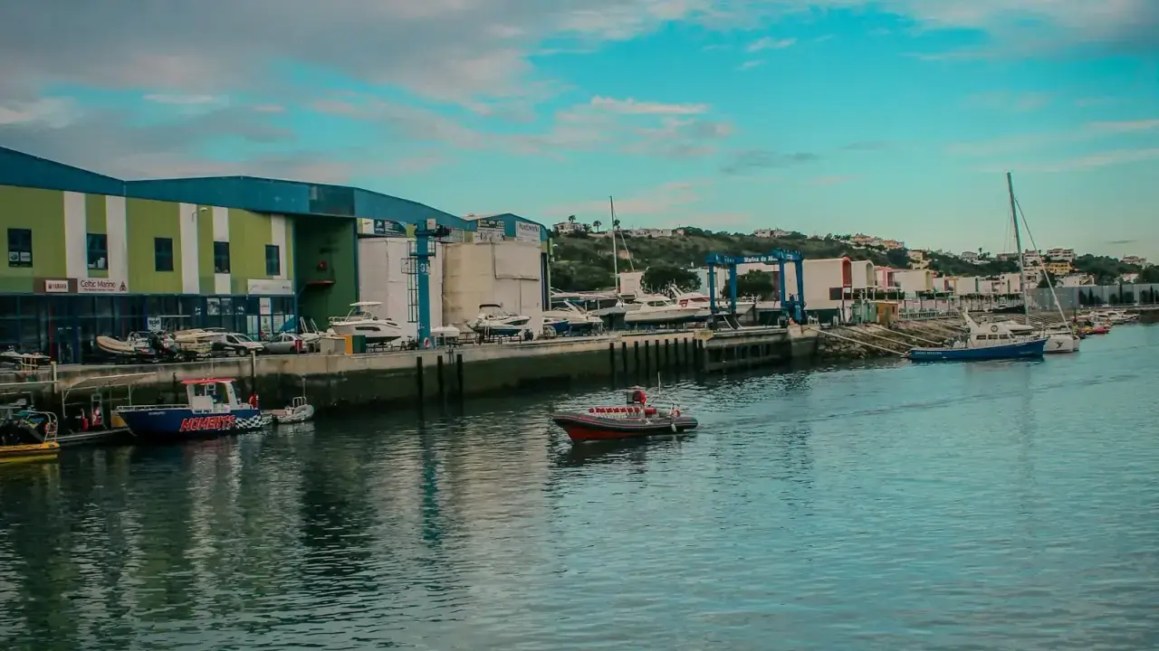 Boats docked at a marina illustrating boat insurance choices for first-time owners