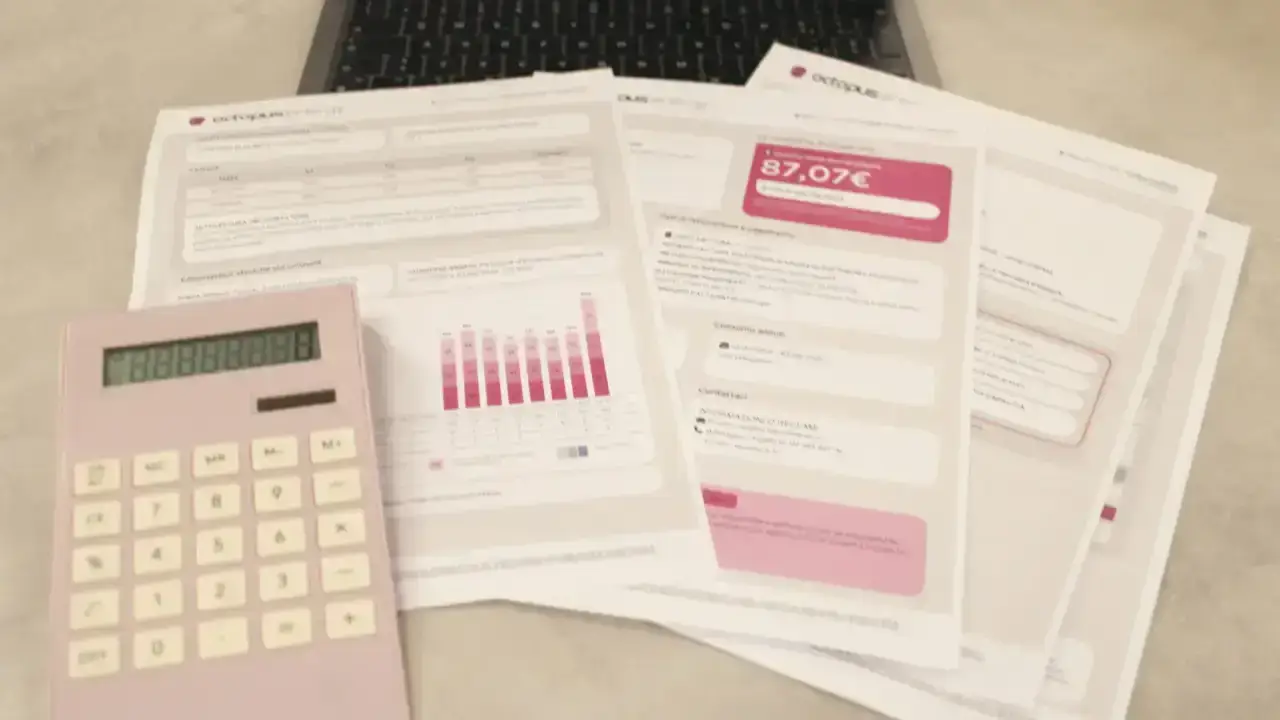 Bills, calculator and laptop illustrating comparison of health insurance premiums and out-of-pocket costs