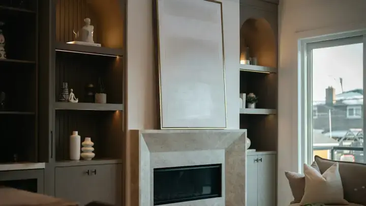 Organized modern living room with furniture and household belongings for a home insurance inventory guide