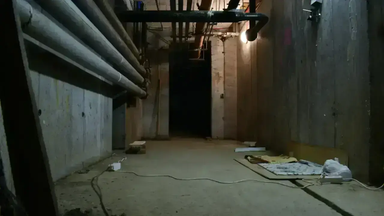 Standing water in a basement illustrating water backup and sump pump overflow insurance risks